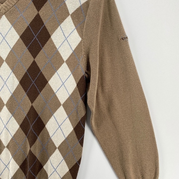 Rip Zone Sweater Men's XL V Neck Knit Long Sleeve Plaid and Checkered Motifs - Picture 3 of 10